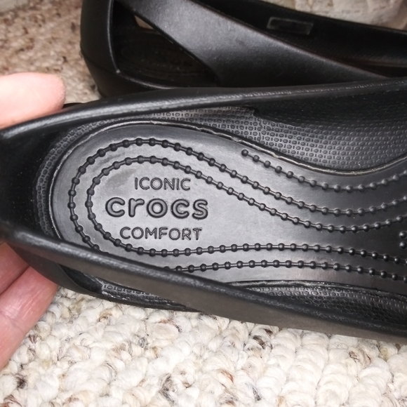 CROCS Sienna Black Square Toed Flat - Picture 5 of 12